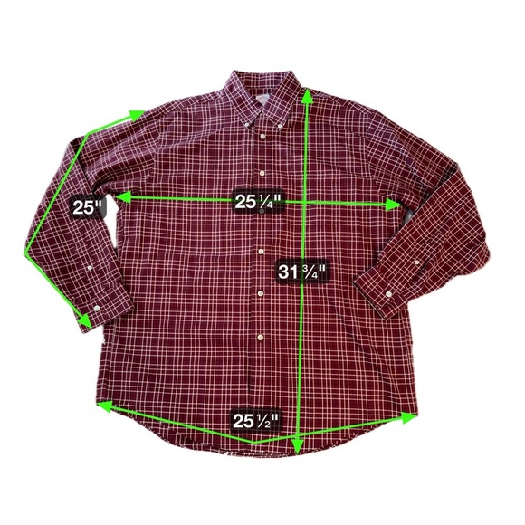 Brooks Brothers Madison Burgundy Plaid Button-Down Shirt L Classic Preppy - Picture 15 of 16